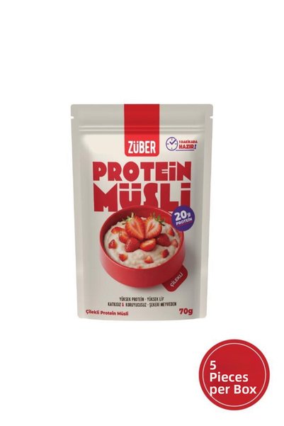 Züber Strawberry Oat Protein Muesli (20g Protein) 70g X 5 Pieces