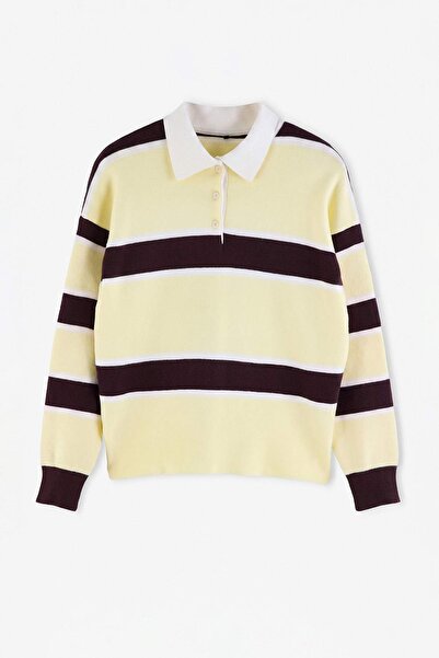Trendyol Collection Wardrobe Essentials Yellow*002 Premium/Special Yarn Polo ...