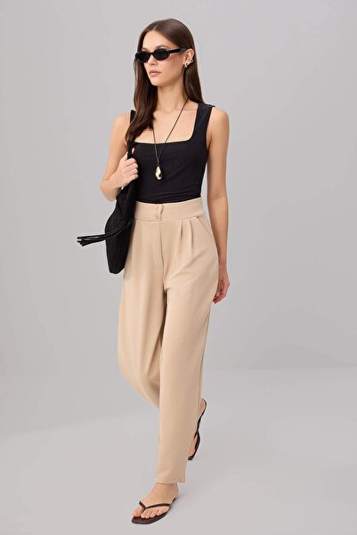 Trendyol Collection Stone Carrot Pattern Knitted Trousers Twoaw26Pl00017