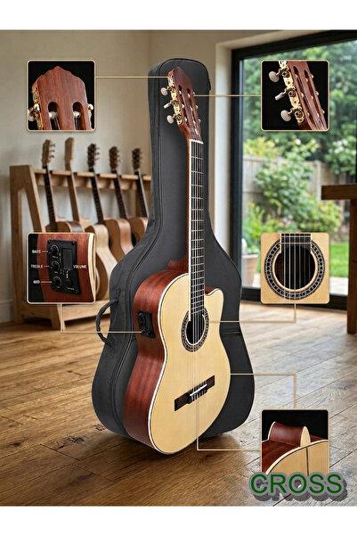 Florancia Cross QC62309 Maun Ağacı Elektro Klasik Gitar