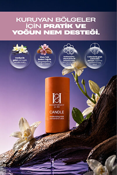 Bossforskiy Candle Nemlendirici Stick (Moisturizing Stick) vanilya notaları