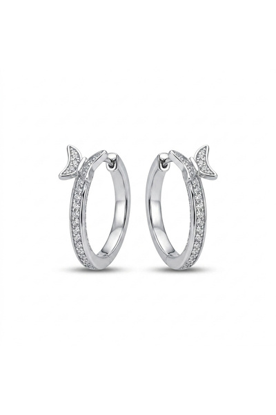 h&b design jewel أقراط الفضة الفولاذية على شكل فراشة