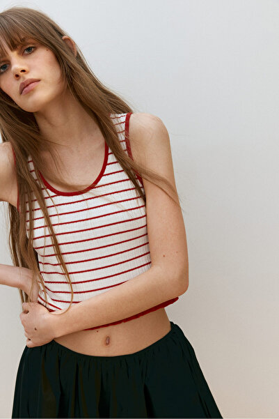 H&M Fırfırlı Kolsuz Üst