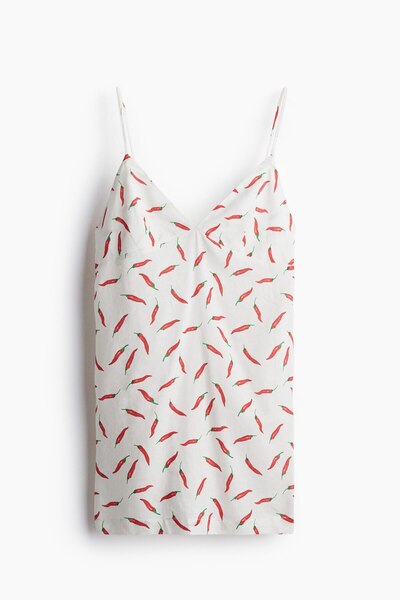 H&M Keten Karışımlı Plaj Elbisesi