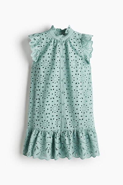 H&M Nakış İşlemeli Elbise
