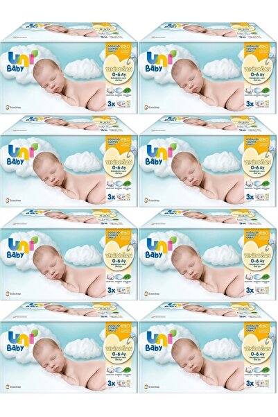 Uni Baby مناديل مبللة لحديثي الولادة - 40 ورقة (24 قطعة) 960 ورقة (للبشرة الر...