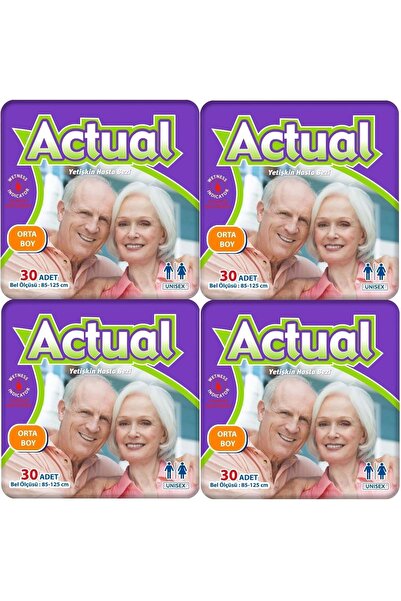 ACTUEL Actual Yetişkin Bezi Bel Bantlı m - Medium - Medium 120 Pieces (4Pk*30)