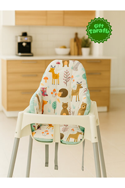 Bebek Özel Βαμβακερό μαξιλάρι παιδικής καρέκλας φαγητού για μωρά Nature Anima...