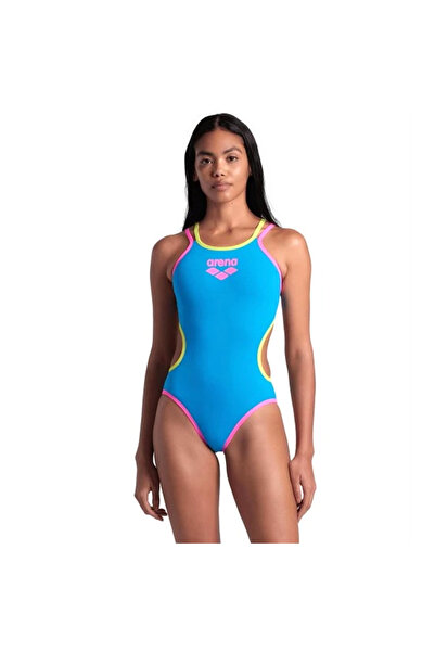 ARENA One Double Cross Back One Piece Kadın Mavi Yüzücü Mayosu 004732893