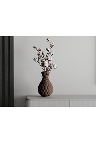 Sani Vază decorativă Sani, Milano 121 x 121 x 200 mm, Maro închis mat