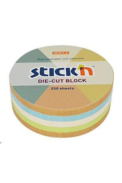 Gıpta Hopax Stickn 67x67 Kraft okrugli lepljivi blok za beleške 250 listova 2...