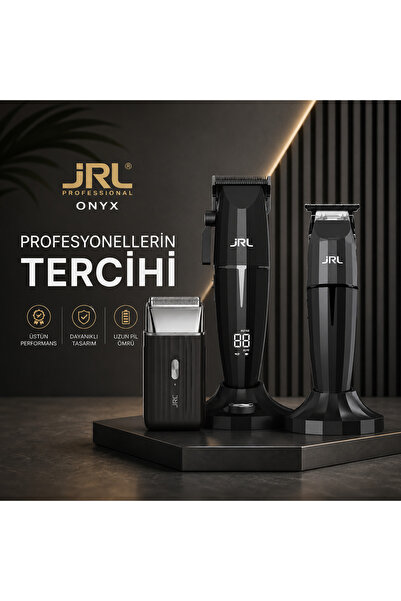 jrl ONYX Siyah Combo Set Saç Sakal Kesme Tıraş Makinesi