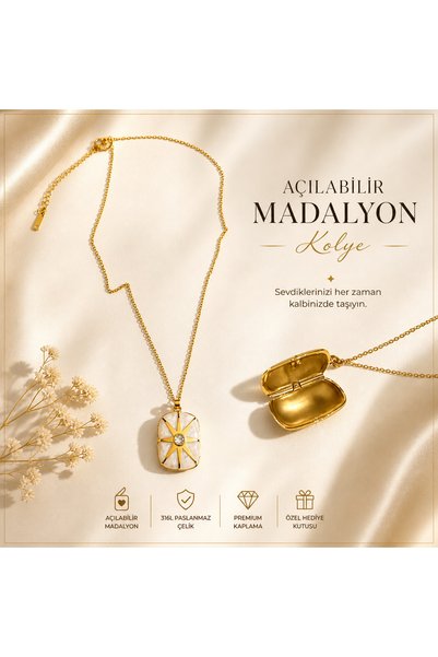 angelloop Sun Medallion Necklace - Stainless Steel