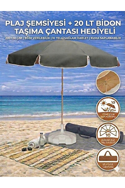 form outdoor Plaj Şemsiyesi 20lt. Bidonlu Taşıma Çantası Hediyeli