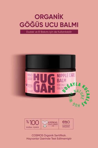 Huggah %100 Organik Doğal Göğüs Ucu Balmı 50 ml - Emzirme Dönemi Bakımı - Has...