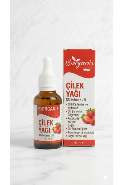 BİORGANİX Life Çilek Yağı 20 ML – %100 Saf & Doğal Cilt Bakım Yağı