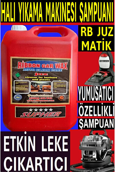 ribbonwax HALI VE KOLTUK YIKAMA SÜPÜRGE MAKİNESİ ŞAMPUANI (YUMUŞATICI FORMÜL ...
