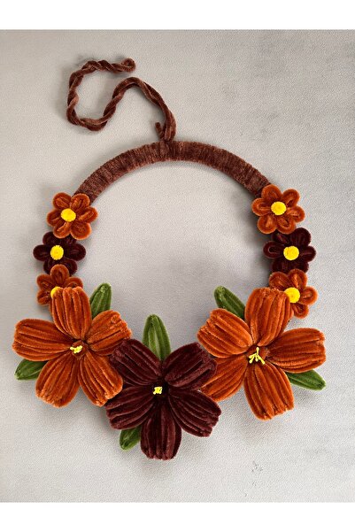 AŞIRCA Şönil yoğun tüylü kapı süsü hibüsküs çiçeği 25 cm