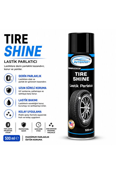 AUTOAND1 Lastik Parlatıcı Sprey 500 ML – Oto Lastik Temizleyici & Koruyucu