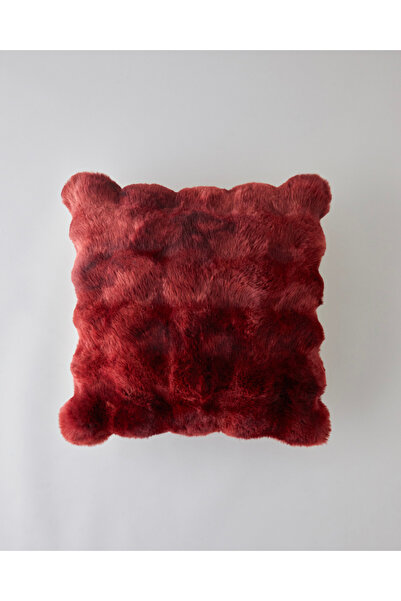 English Home Terra Pelüş Kırlent Kılıfı 45x45 cm Bordo