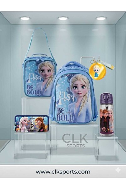 Frozen Okul Çantası , Beslenme Çantası , Kalem Kutusu Set - Anahtarlık Ve Sul...