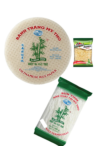 Tufoco Pirinç Yufkasi 22 Cm 340 Gr ve Pirinç Şehriyesi Set