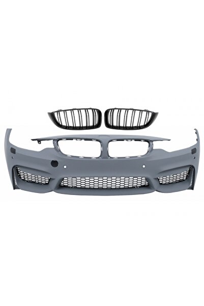 tuningset Bară de protecție față cu grile compatibilă cu BMW Seria 4 F32 Coup...
