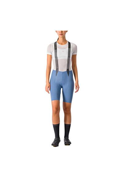 Castelli Pantaloni scurti ciclism cu bretele dama Free Aero RC SS 2024-Albast...