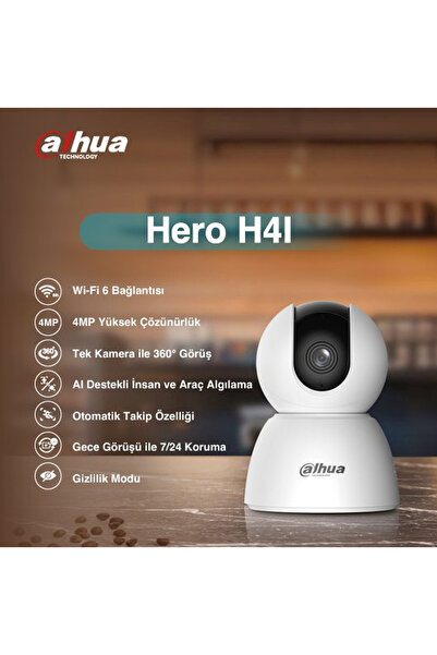 DAHUA Hero H4I 4MP– 360° Hareketli, Gece Görüşlü, Akıllı Takipli Güvenlik Kam...
