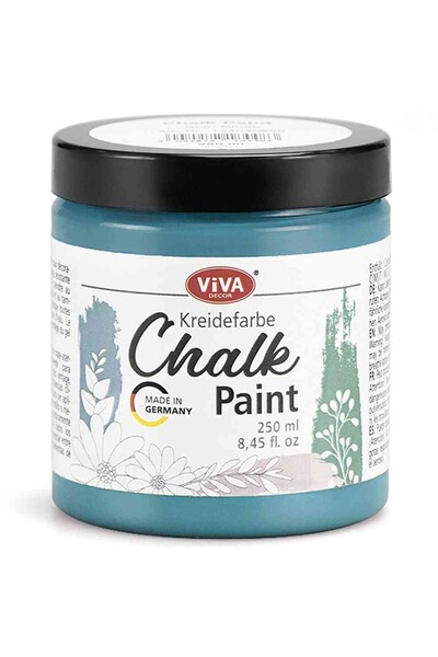 Viva Decor Vopsea cremoasă pentru mobilă, cu cretă, VIVA DECOR, 250ml Albastr...