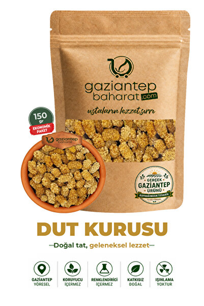 Gaziantep Baharat Dut Kurusu 150gr Doğal Güneşte Kurutulmuş Dut