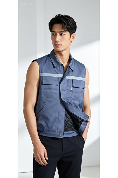 7/7 REFLECTIVE QUILTED VEST WINTER GRAY