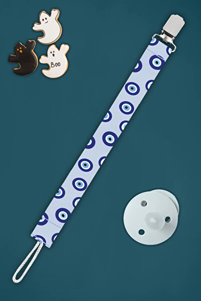 Evil Eye Bead Baby Pacifier Strap Pacifier Chain Pacifier Holder Nursing Accessory - EMZ0061