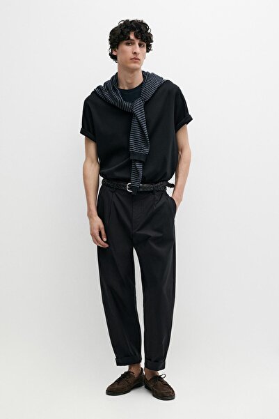 Massimo Dutti %100 merserize pamuklu t-shirt