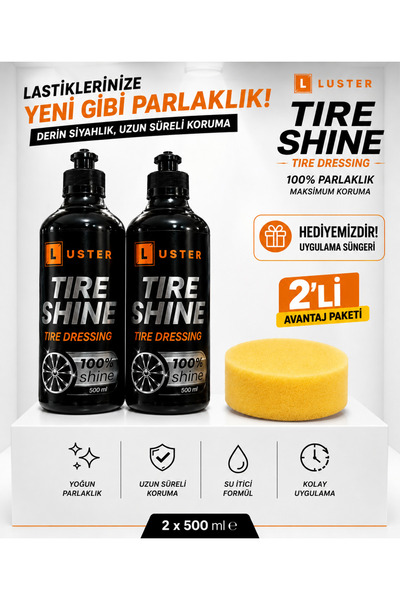 Luster Lastik Parlatıcı Ultra Premium Jel - Tıre Shıne 500ml 2 Adet