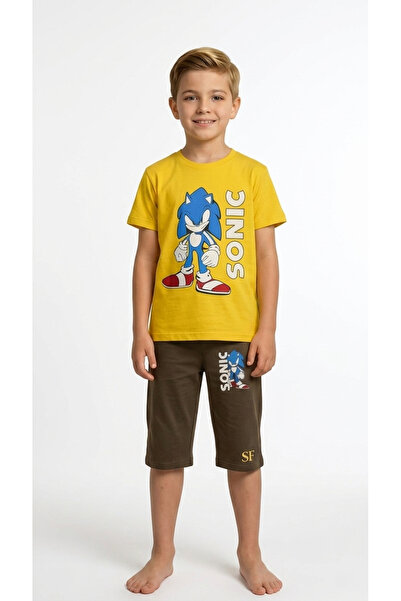 levanapajamas Cartoon Hedgehog Cotton Suit Yellow X Brown Boy
