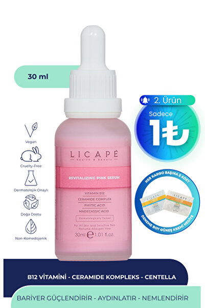 Licape B-12 Revitalizing Aydınlatıcı Bariyer Güçlendirici Nemlendirici Pink S...