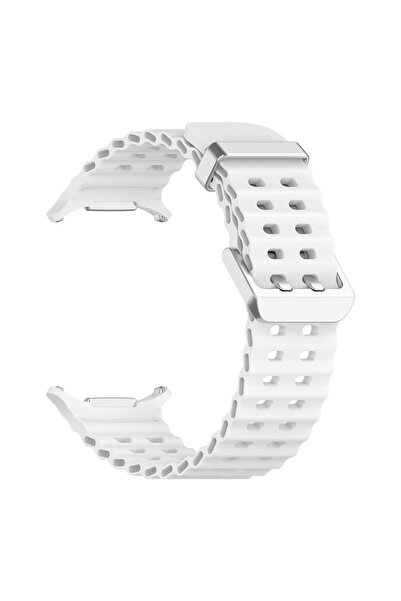 Tagomoon Samsung Galaxy Watch Ultra 47mm Ile Uyumlu Kordon Dalgalı Delikli Me...