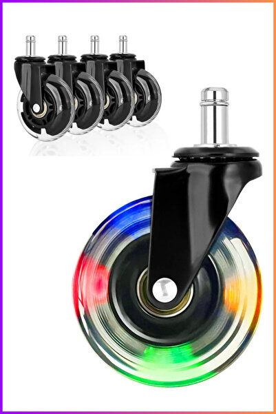 Karr Gaming S-Wheels Motion RGB Aydınlatmalı Silikon Oyuncu Koltuğu Tekeri 75...
