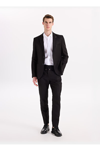 Fabrika Siyah Erkek Slim Fit Pantolon JOGGER- 4