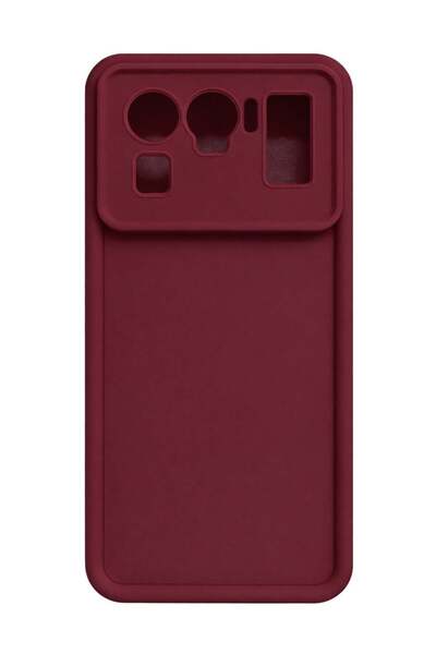 Vissona mi 11 Ultra ve mi 11 Uyumlu Kamera Çıkıntılı Mat Silikon Telefon Kılıfı