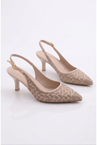 DGN 6001 Women's Stone Patterned Low Heel Shoes