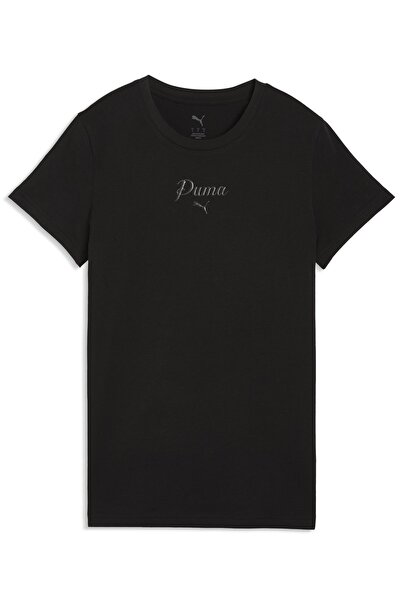 Puma 691760 Ess Script Tee Majica Ženska Majica CRNA