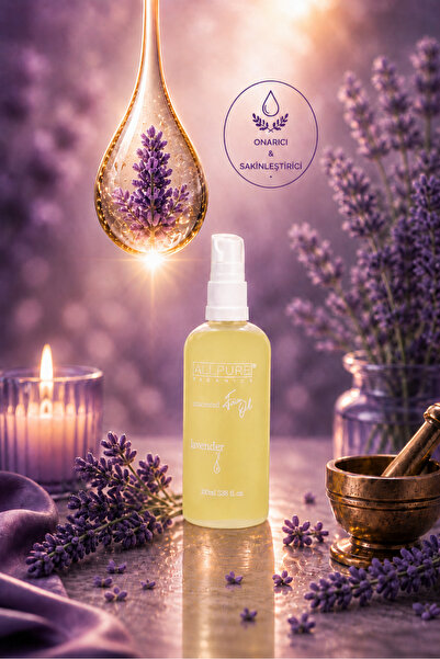 ALLPURE زيت لافندر عضوي 100% للعناية بالبشرة، مغذي، مضاد للعيوب وحب الشباب، ز...