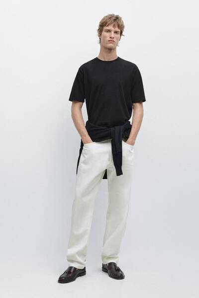 Massimo Dutti Pamuklu triko t-shirt