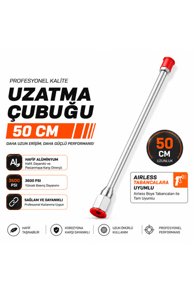 Haspro Airless Boya Makinesi Uzatma Çubuğu - 50 cm