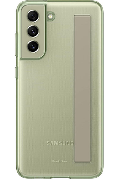 Samsung Galaxy S21 FE; Husă curea transparentă; Verde măsliniu