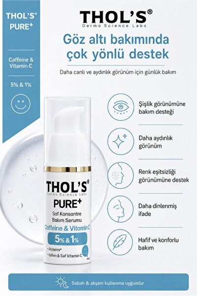 THOLS TB62 PURE+ 5% كافيين و1% فيتامين سي سيروم العناية النقية المضاد للهالات...