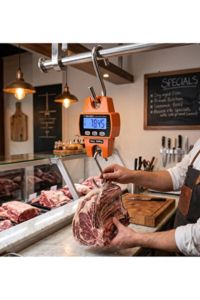 Brader Elektronik Kancalı Çelik Gövde 300kg Vinç Kantarı Garantili