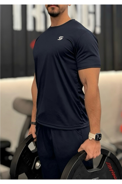 Sapeur Erkek Spor Tişört- Slim Fit Antrenman Üstü